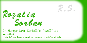 rozalia sorban business card